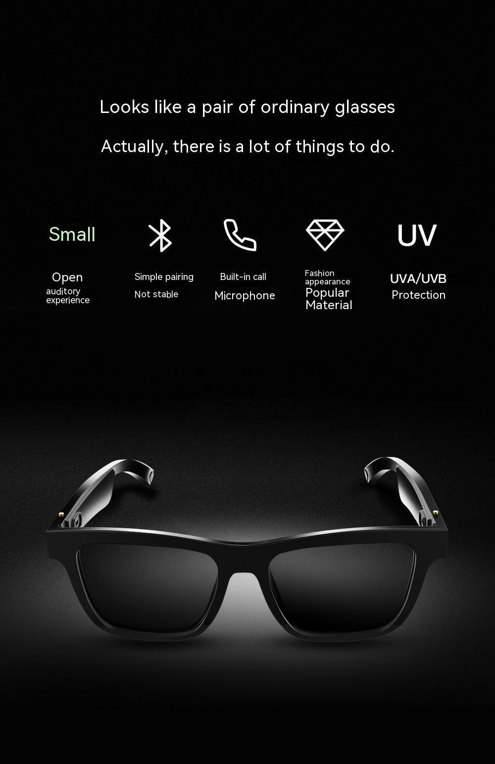 Meta Smart glasses Black Technology Headset Bluetooth Sunglasses
