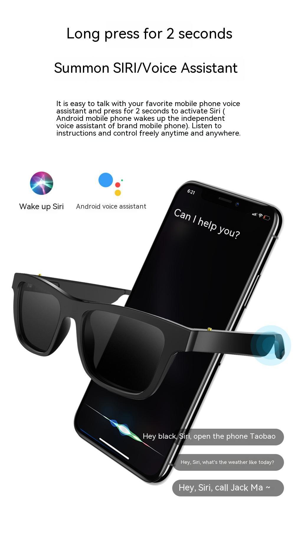 Meta Smart glasses Black Technology Headset Bluetooth Sunglasses